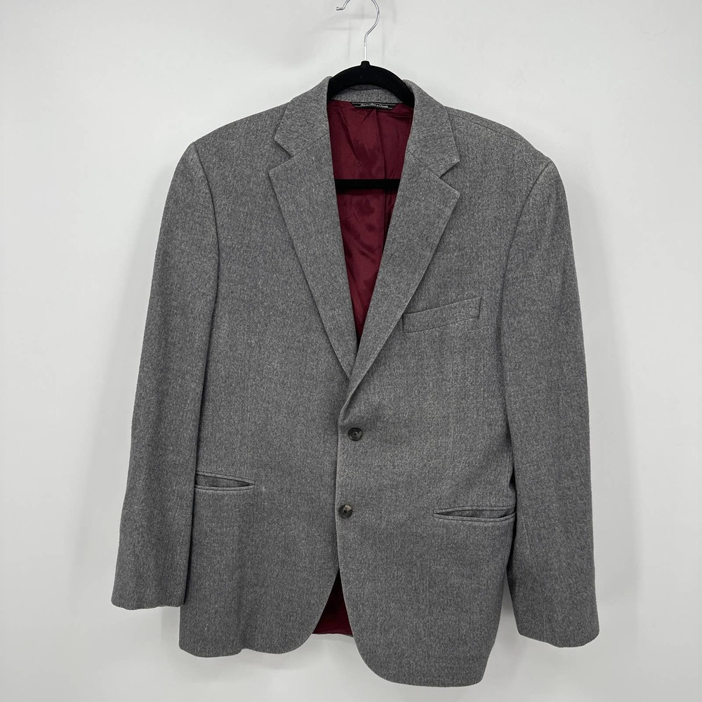 Jack Victor Exclusive Collection Blazer Lapel Collar Two Buttoned Gray Size 42S